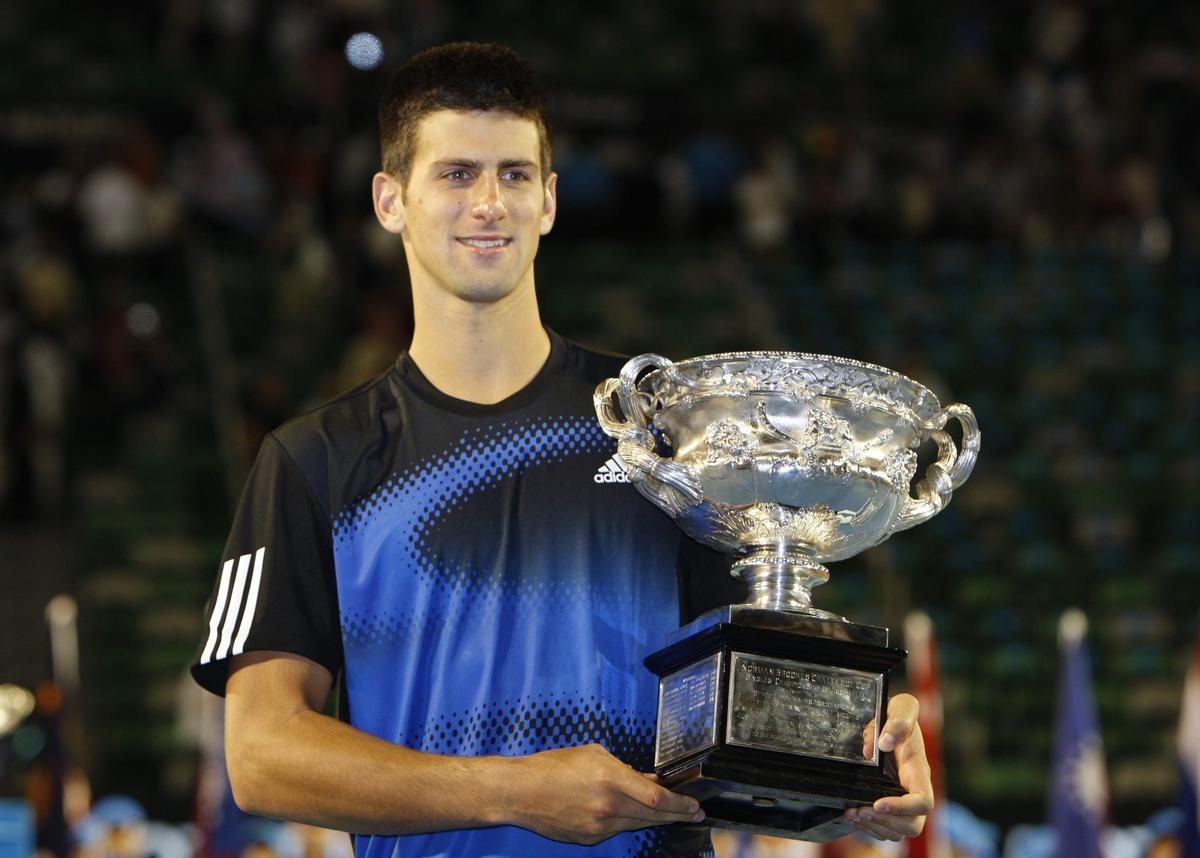 Djokovic giành danh hiệu Grand Slam đầu tiên tại Australian Open năm 2008. Djokovic giành danh hiệu Grand Slam đầu tiên tại Australian Open năm 2008.