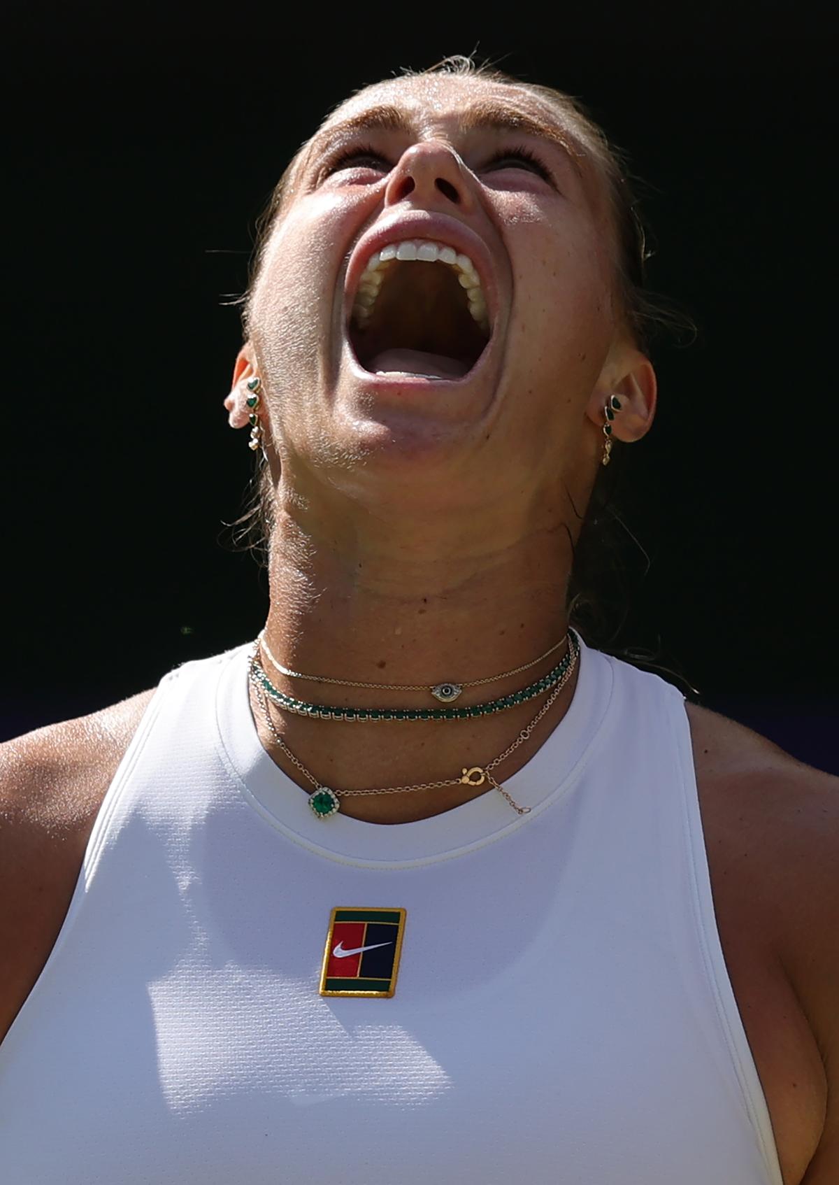 Heavy losses: After losing the finals in the Australian and French Opens this year, Sabalenka was under immense pressure.