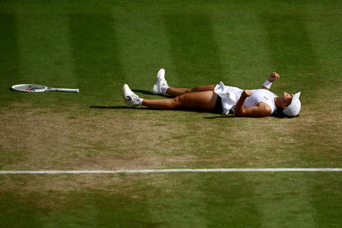 Growing legacy: Swiatek is now the eighth woman to capture Grand Slam singles titles on all three surfaces.