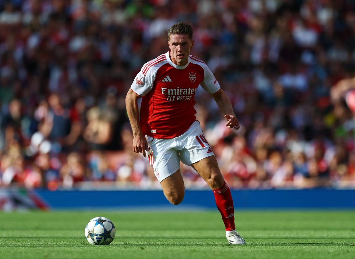 Ảnh tập tin - Viktor Gyoker của Arsenal đang hoạt động.