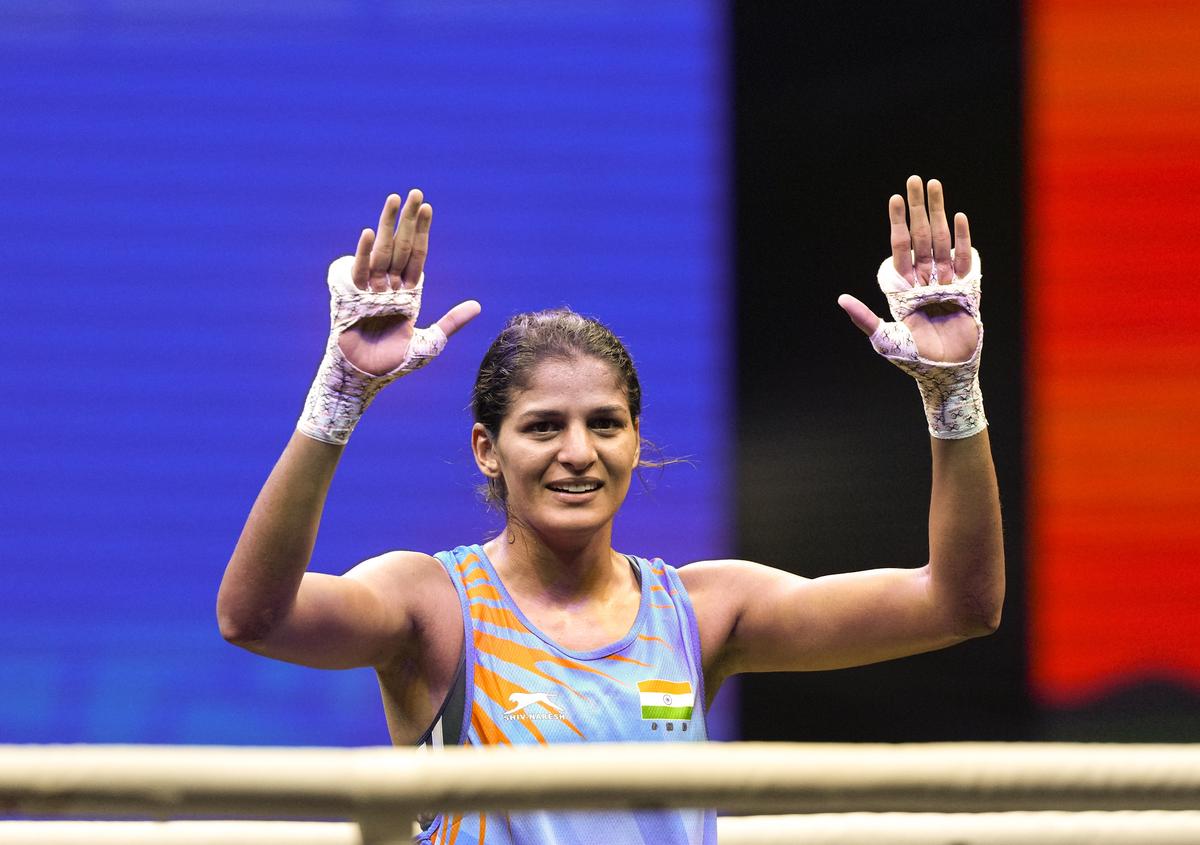 Jaismine Lamboria etched her name into history with a golden flourish, clinching the coveted featherweight title at the World Championships with a stirring victory over Paris Olympics silver medallist Julia Szeremeta of Poland.