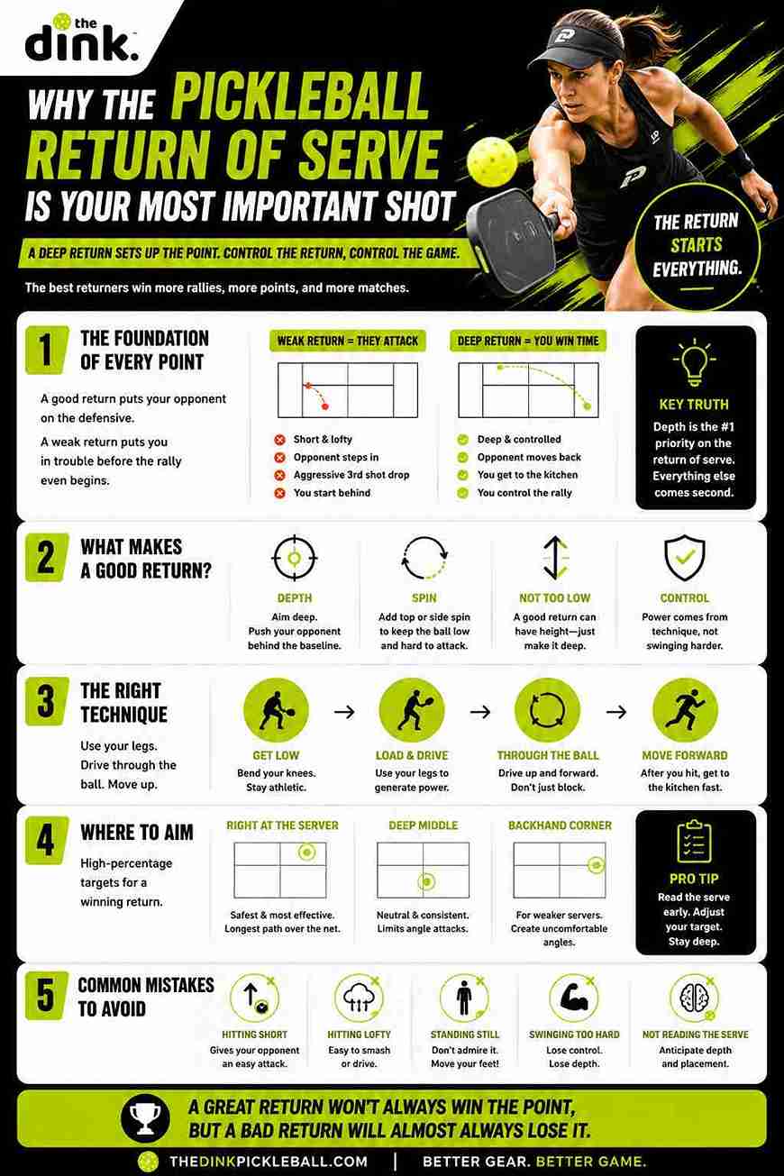 Tại sao cú trả giao bóng Pickleball lại là cú đánh quan trọng nhất của bạn